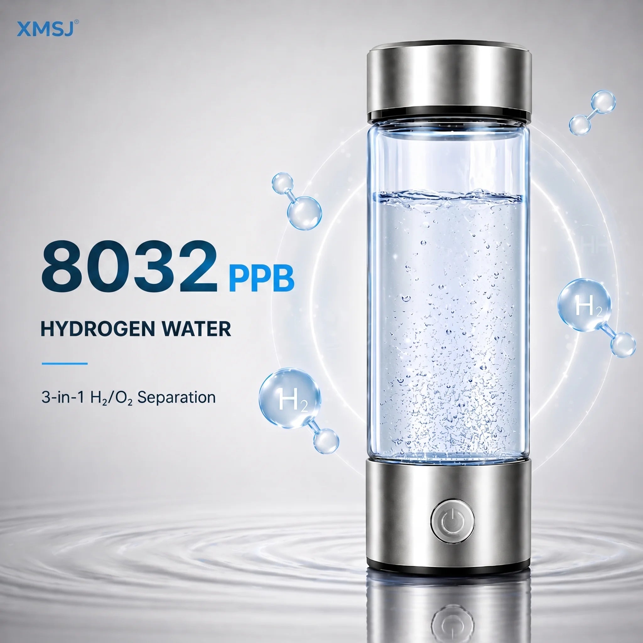 Portable Hydrogen Water Generator Bottle Rechargeable Electric Alkaline Ionizer Cup Hydrogen-Rich Water Health Care