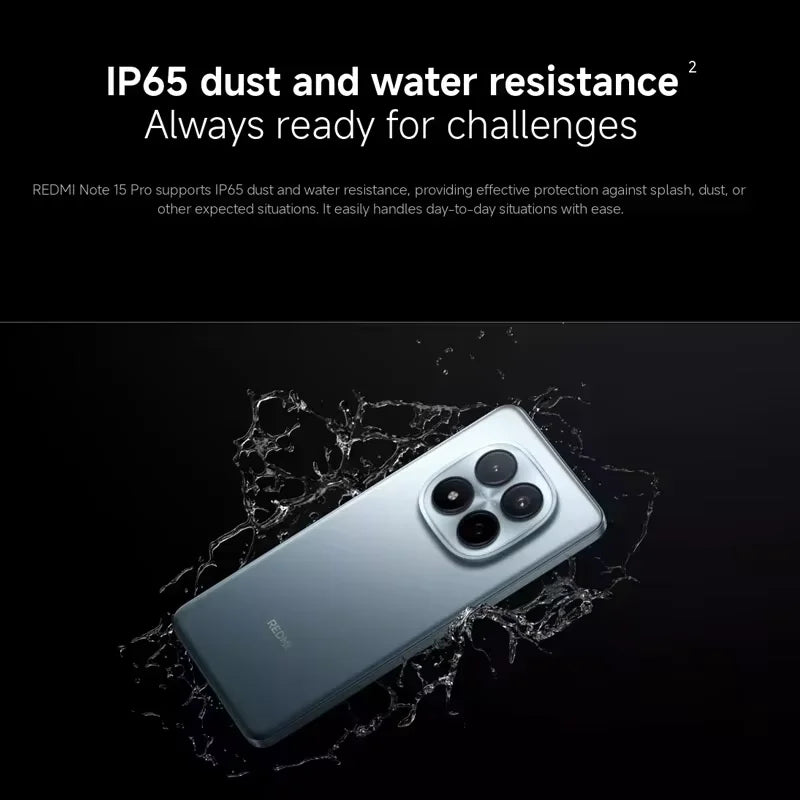 Global Version Redmi Note 15 Pro 4G Smartphone 6500mAh 45W Battery 200MP OIS Main Camera 6.77" 120Hz Display Xiaomi Cellphone