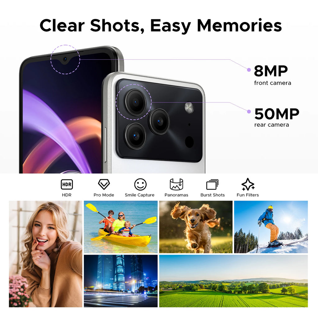 DOOGEE Note 56 Plus Android 16 Mobile Phones 48GB + 256GB/2TB  6150mAh & 6.56 HD+ 90Hz Display Smartphone 50MP Camera/NFC/OTG