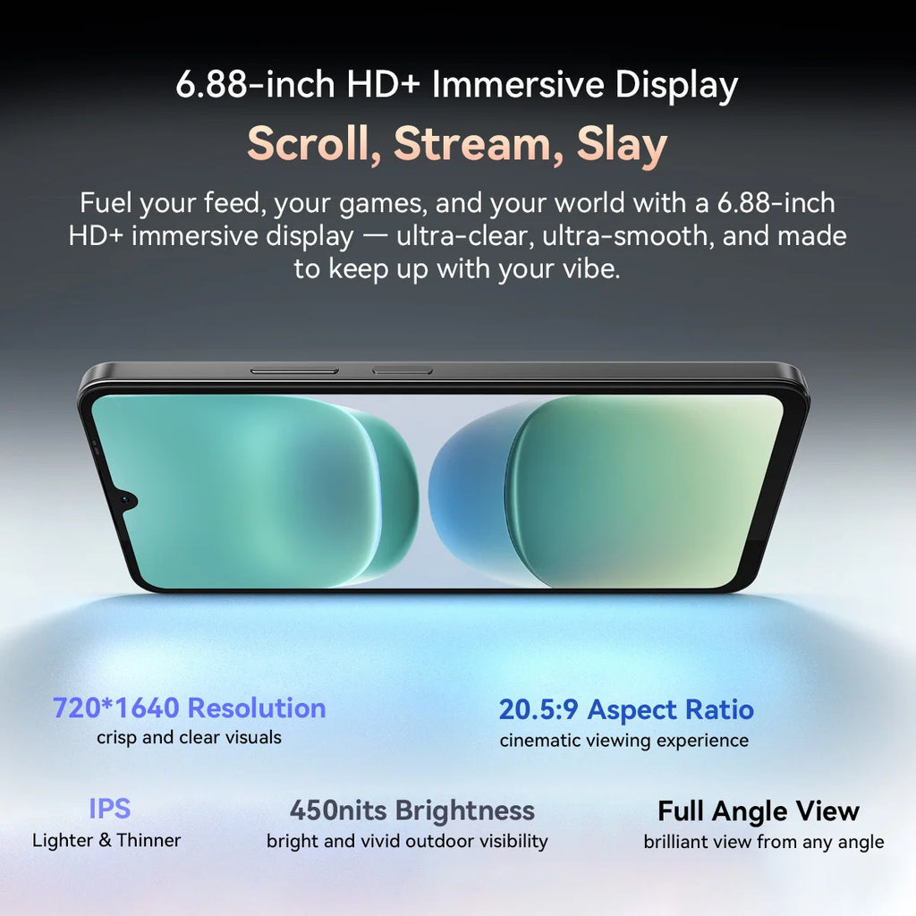 OSCAL TIGER 8 5G Ai Smartphone Android 15 6.88 inch HD 120Hz Display RAM 4GB/8GB+128GB ROM Storage 5MP+13MP Camera Buit-in Ai