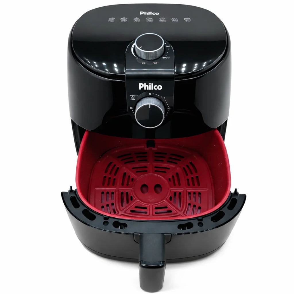 Air Fryer Philco 4L 1500W Oil Free Electric Fryer Non-stick Redstone 127V/220V Timer 60min
