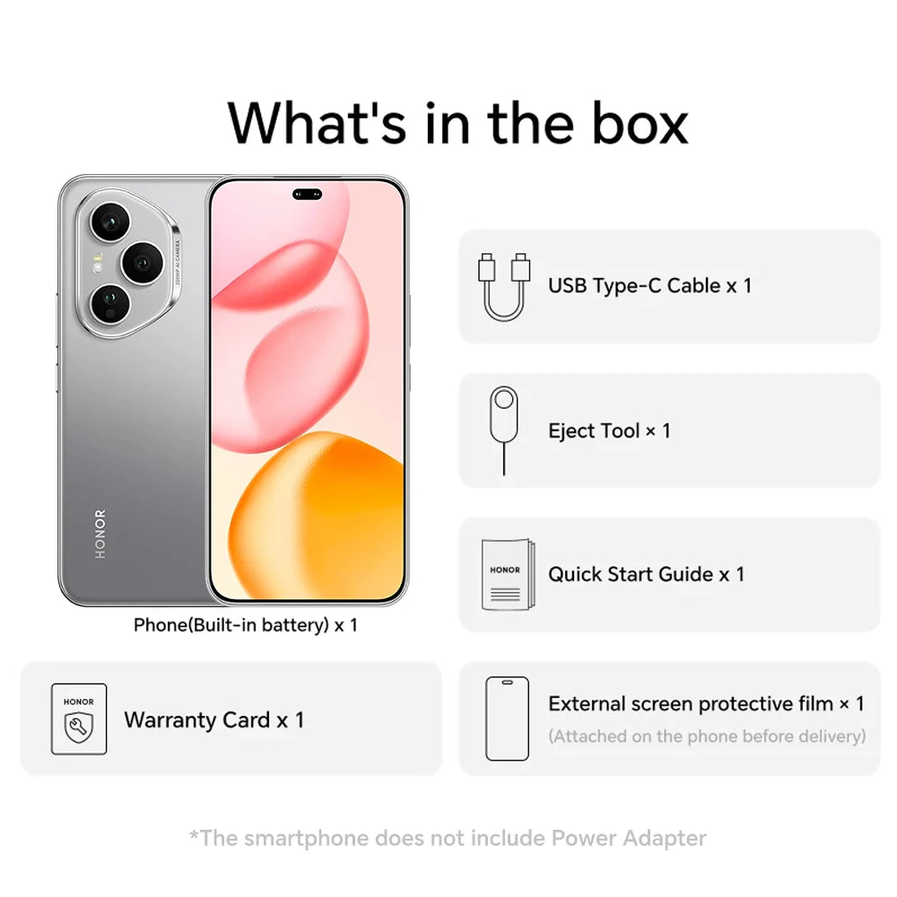 HONOR 400 Pro,EU Version,5G Smartphone,200MP AI Main Camera,6.7" AMOLED Screen,Snapdragon 8 Gen 3,5300mAh Battery,12GB+512GB