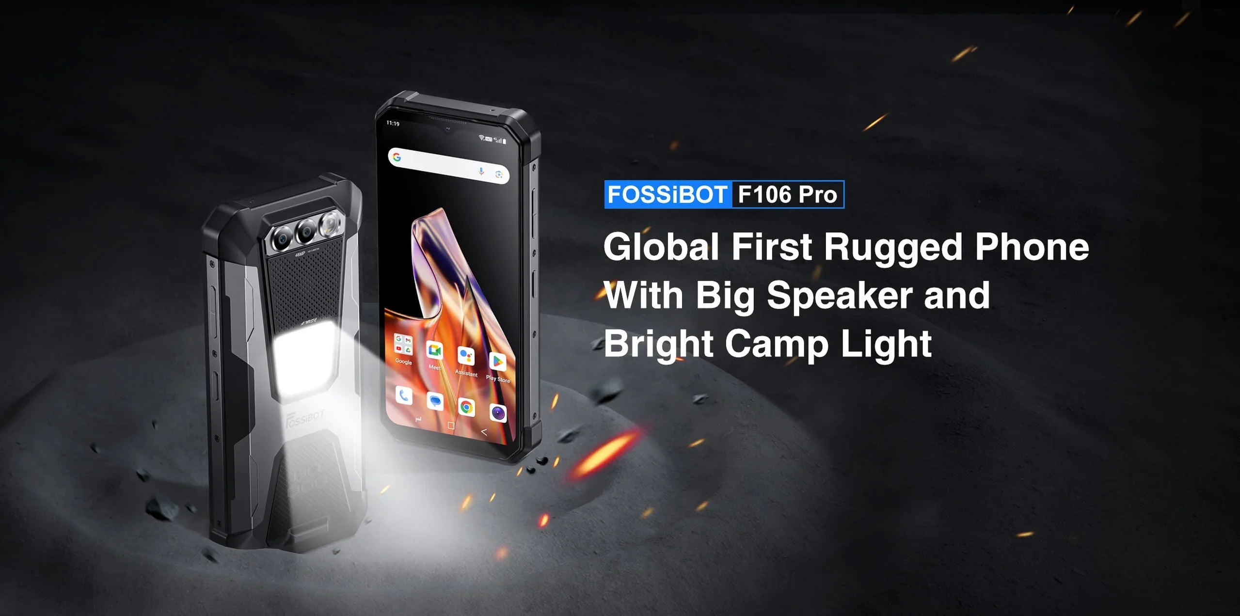 FOSSiBOT F102 Rugged Smartphone 16500mAh 20GB+256GB Android 13 Cell Phone 120HZ 6.58 FHD+IPS Display  Helio G99 Mobile Phone NFC