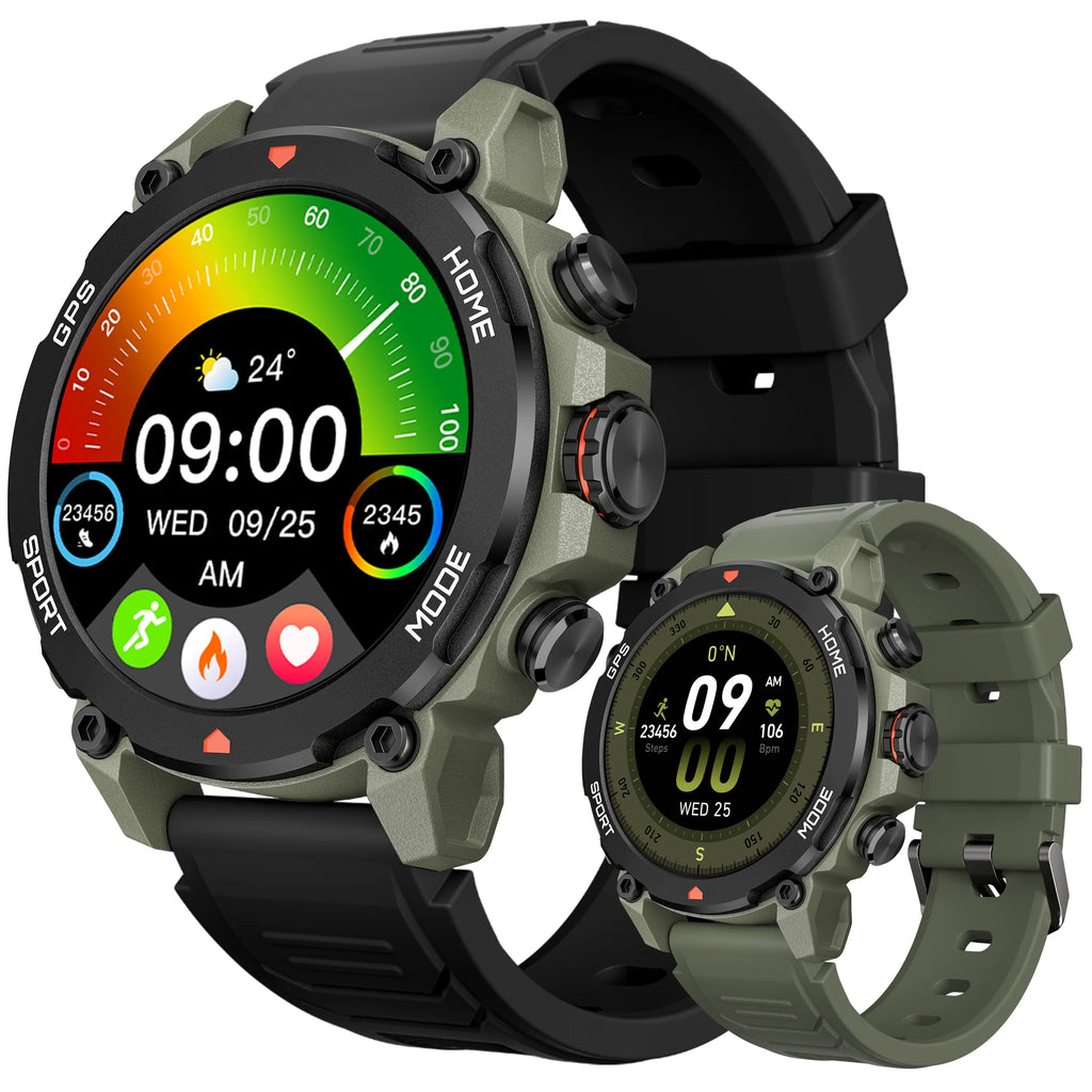 AURAFIT Reloj Hombre GPS SmartWatch 1.43 HD AMOLED GPS Integrated Telephone Llamades Deportes Smartwatch for hombres