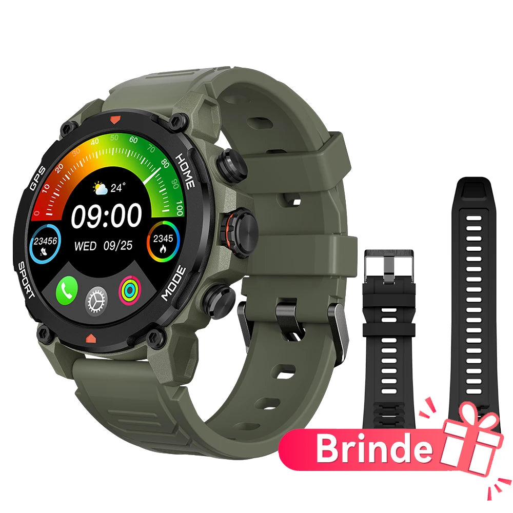 AURAFIT Reloj Hombre GPS SmartWatch 1.43 HD AMOLED GPS Integrated Telephone Llamades Deportes Smartwatch for hombres