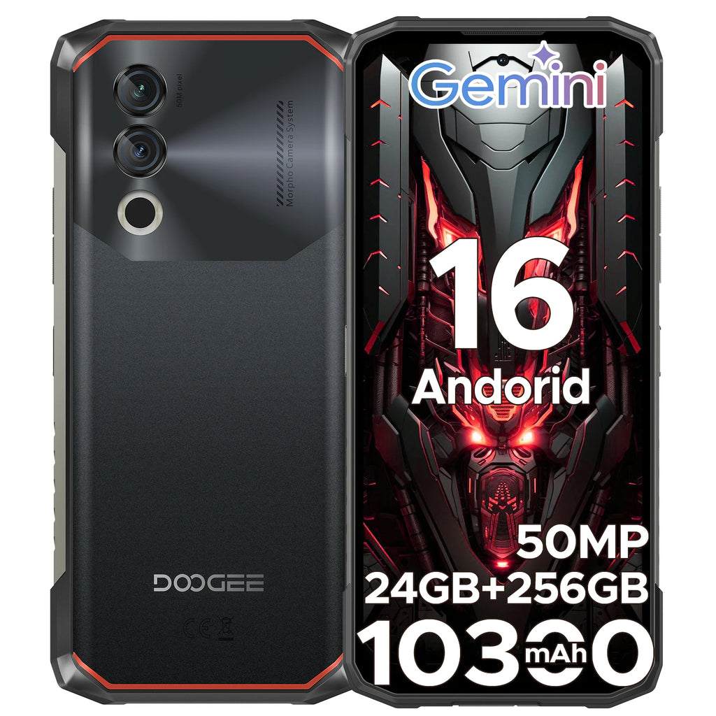 DOOGEE Blade10 Power Rugged Smartphone 24GB(6+18) + 256GB/2TB Android 16 with 10300mAh Rugged Phone 6.6''HD+90Hz 50MP Camera