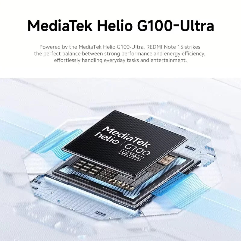 Global Version Redmi Note 15 4G Smartphone 6000mAh 33W Battery 108MP Dual Camera 6.77" AMOLED 120Hz Display Xiaomi Cellphone