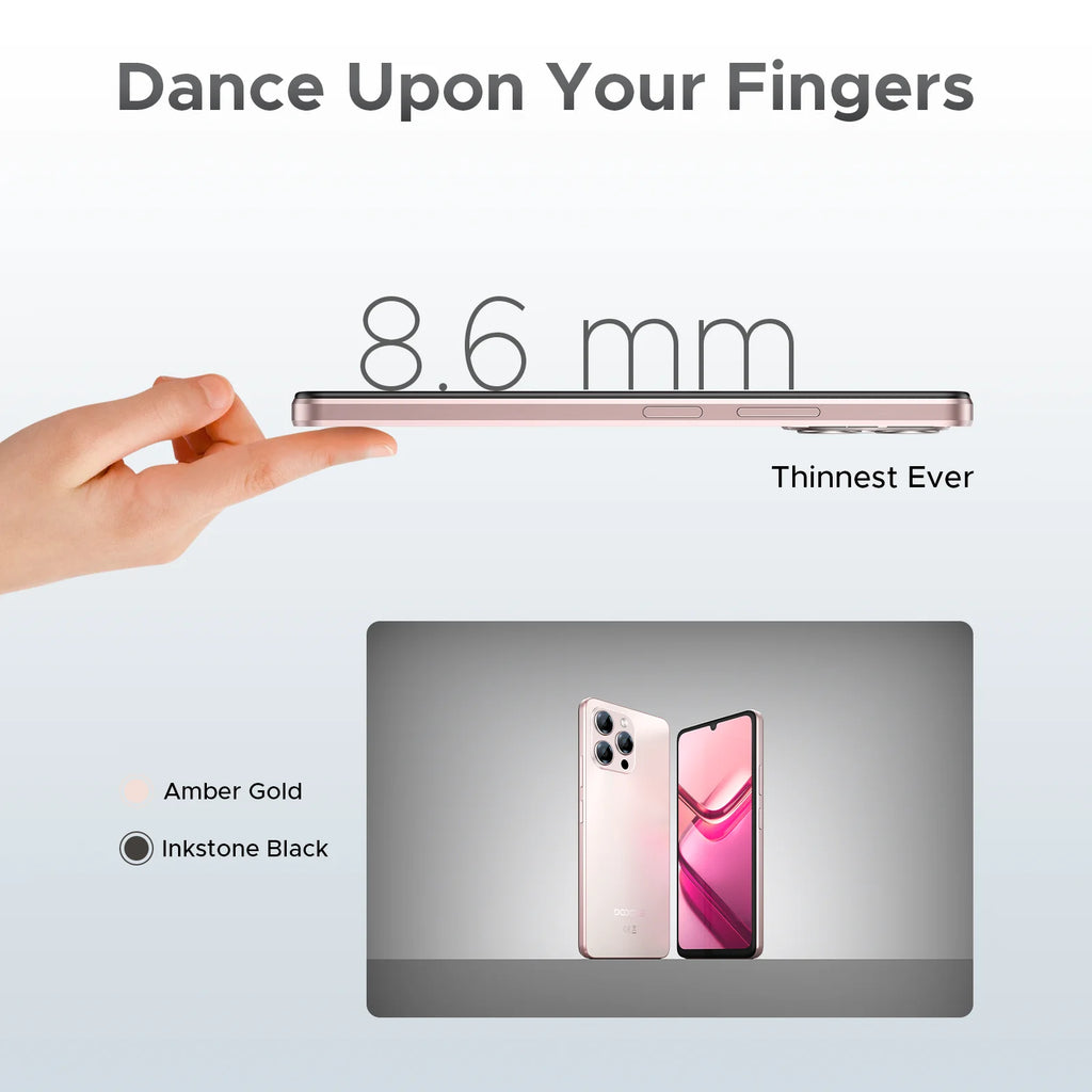 DOOGEE Note 58 Pro Android 16 Unlocked Cell Phone 32GB+256GB/2TB 6.75" HD+ 90Hz Android Phone 6250mAh Battery 16MP+8MP 4G Phone
