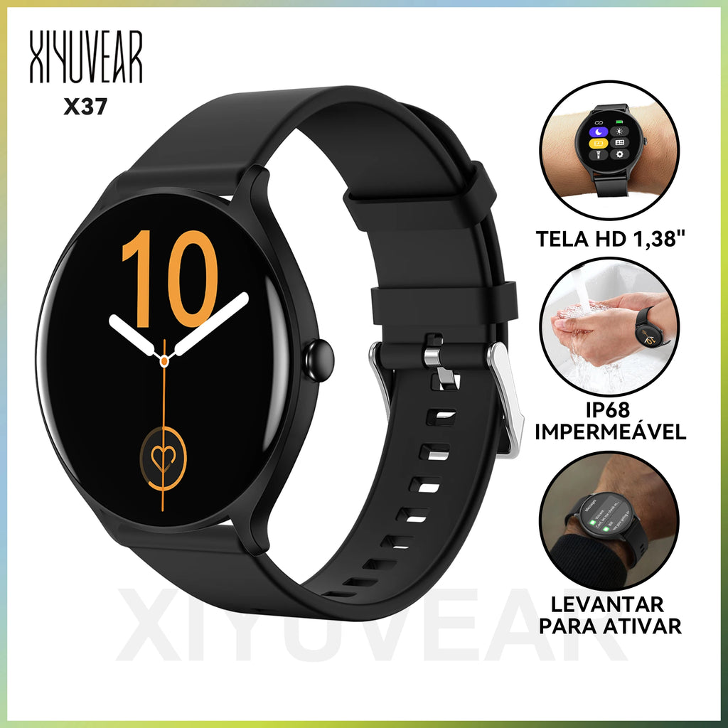 Smartwatch Round Screen 1,38 "Touch Sports Modes Calls and Messages Gift Men Women