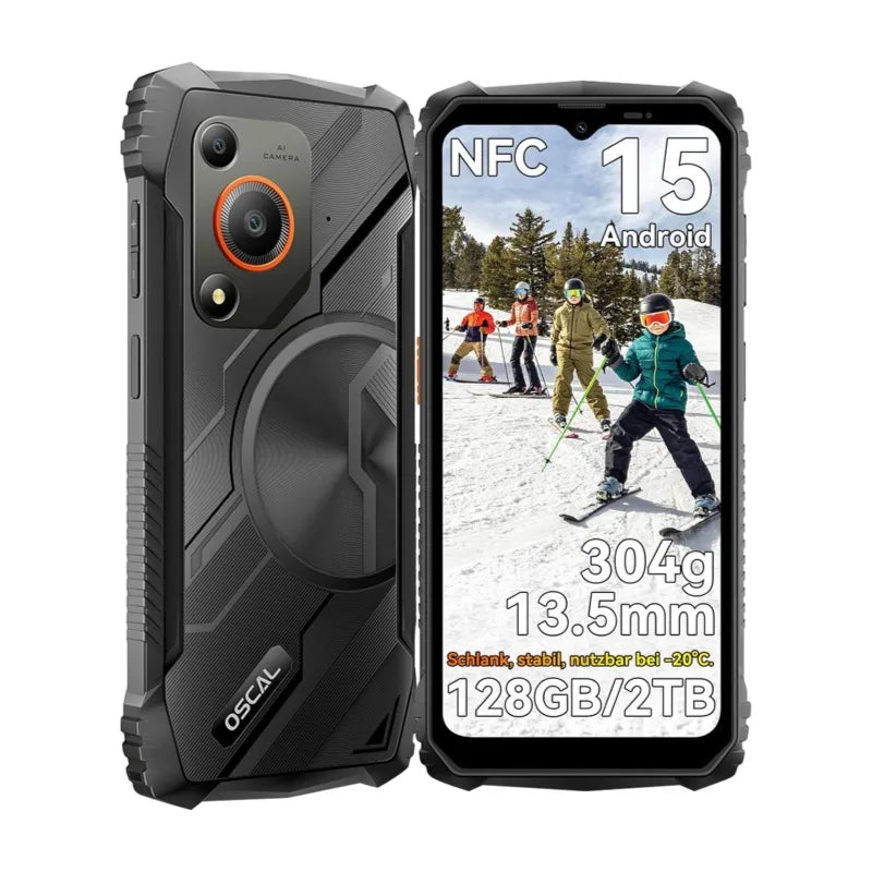 Oscal MARINE 1 Outdoor Smartphone 6.56 inch HD+ Display Unisoc T615 Android 15 Rugged Phone 4GB+128GB, 5100mAh, NFC Mobile Phone