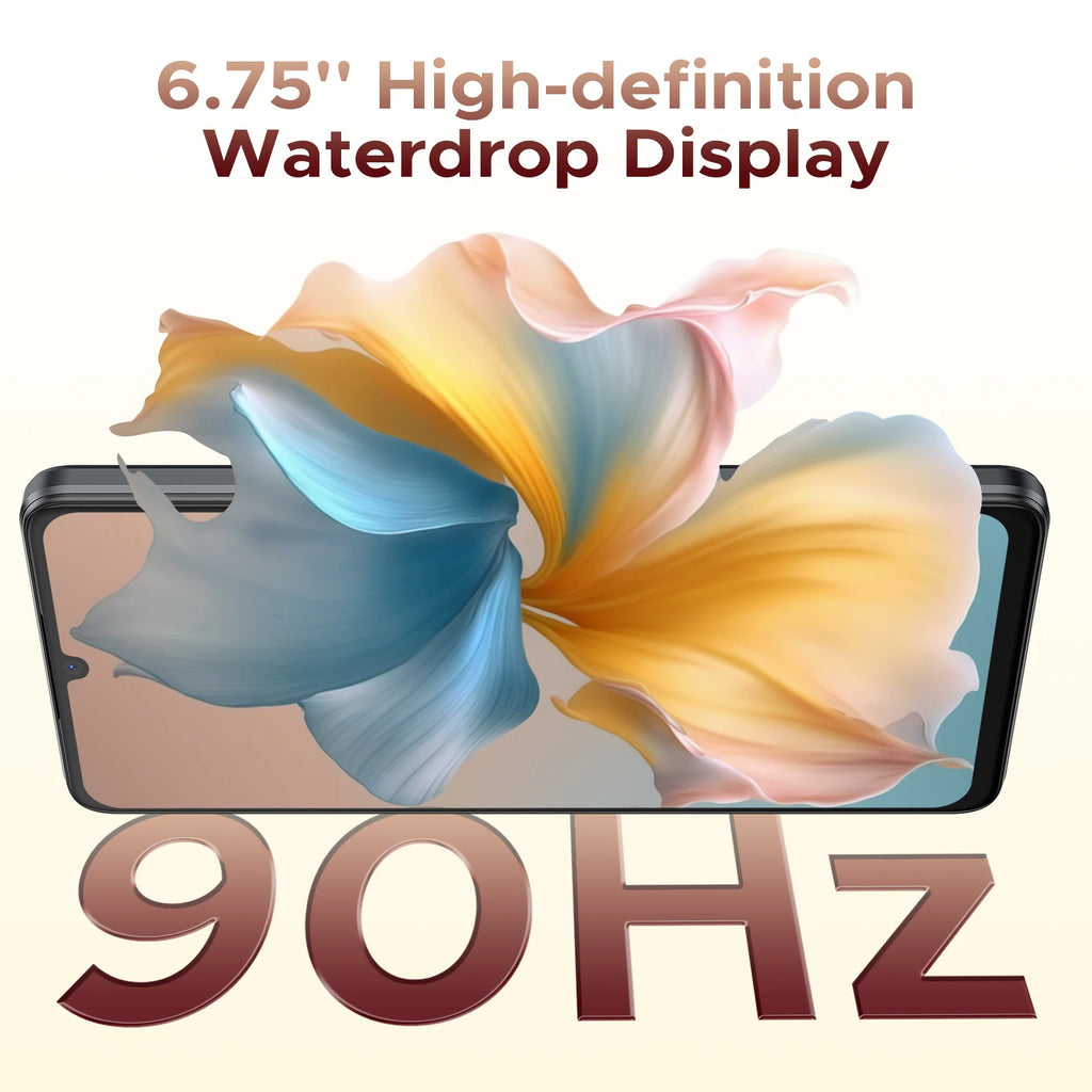 DOOGEE Note 58 Mobile Phones 6.75" HD+ Display Android 16 Smartphone 6250mAh 32GB(8GB RAM)+128GB+2TB Android Phones with Face ID