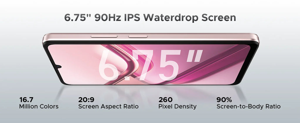 DOOGEE Note 58 Pro Android 16 Unlocked Cell Phone 32GB+256GB/2TB 6.75" HD+ 90Hz Android Phone 6250mAh Battery 16MP+8MP 4G Phone