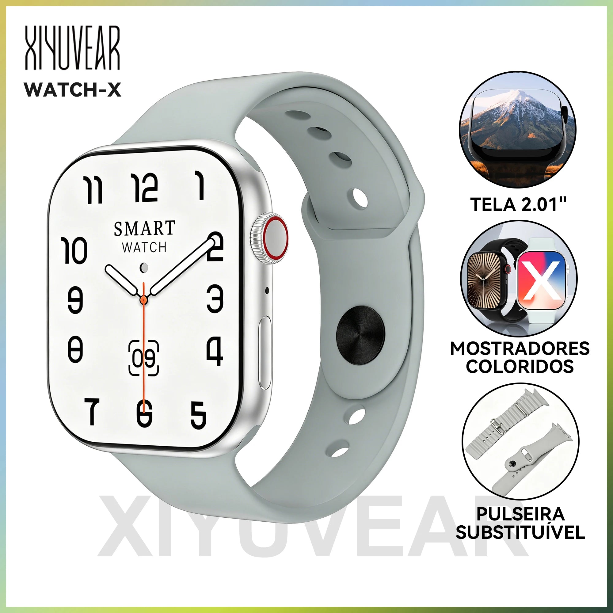 2,01-inch Touch Screen Smart Watch Various Sports Modes Messages Calls Gift Men Women