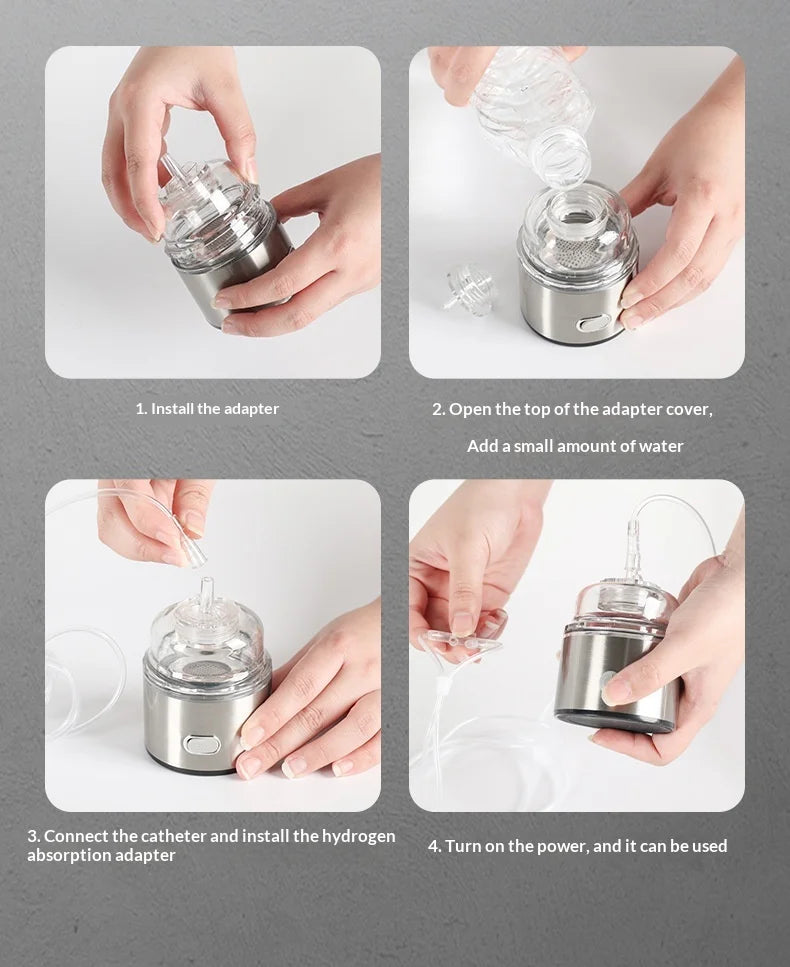 Portable Hydrogen Water Generator Bottle Rechargeable Electric Alkaline Ionizer Cup Hydrogen-Rich Water Health Care