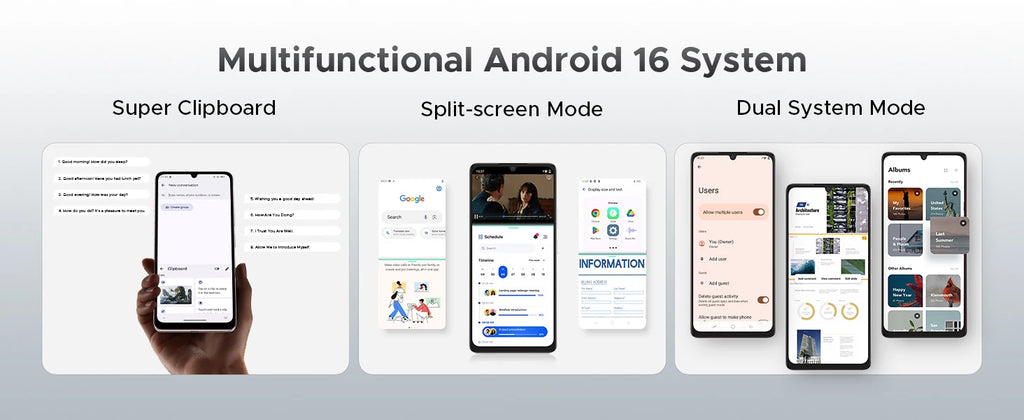 DOOGEE Note 58 Pro Android 16 Unlocked Cell Phone 32GB+256GB/2TB 6.75" HD+ 90Hz Android Phone 6250mAh Battery 16MP+8MP 4G Phone
