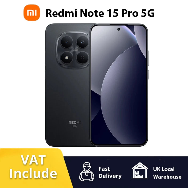 Xiaomi Redmi Note 15 Pro 5G Global Version MediaTek Dimensity 7400-Ultra 6.83" 120Hz AMOLED Display 200MP 6580mAh 45W