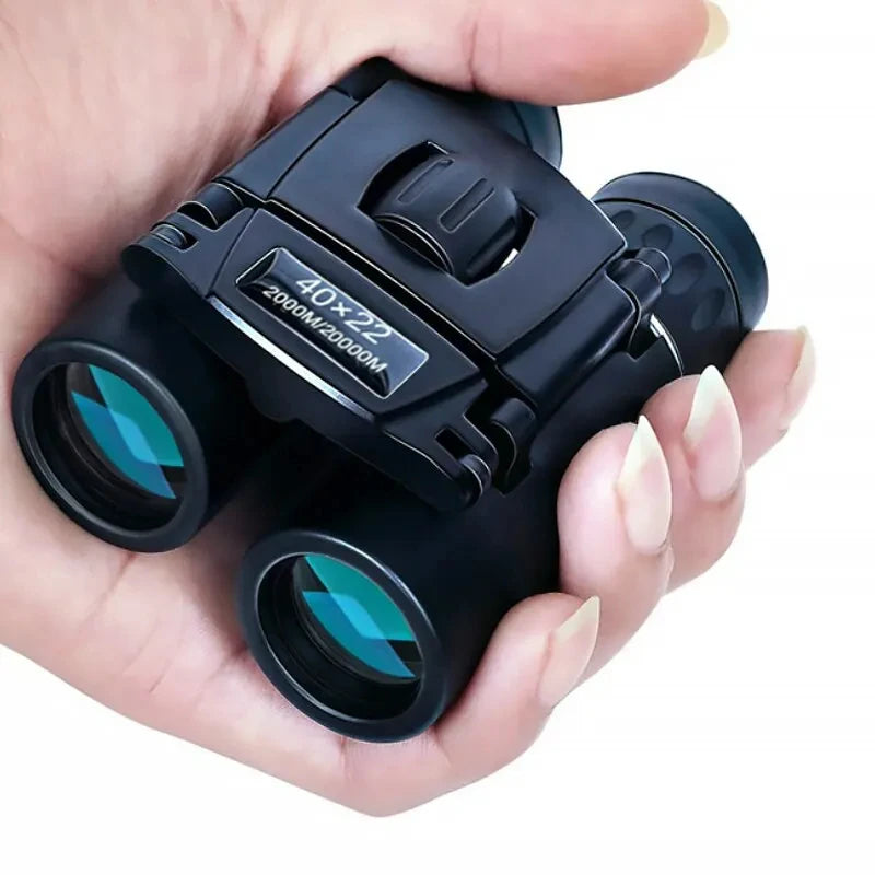 40x22 HD Binoculars BAK4 FMC Folding Mini Telescopic Sight Long Range 2000M for Hunting Sports Camping Travel