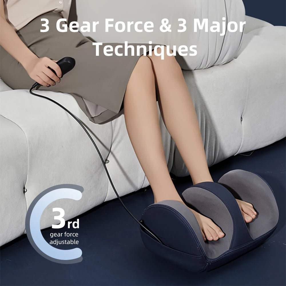 Shiatsu Foot Massager with Heat Hot Compress Muscles Vibrator Pain Relief Kneading Rolling for Feet Calf Leg Arm for Mom Dad Gift