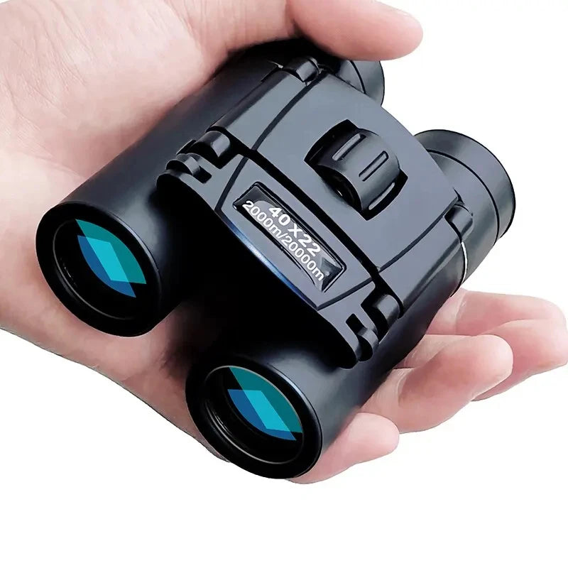 40x22 HD Binoculars BAK4 FMC Folding Mini Telescopic Sight Long Range 2000M for Hunting Sports Camping Travel