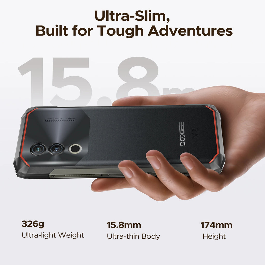 DOOGEE Blade10 Power Rugged Smartphone 24GB(6+18) + 256GB/2TB Android 16 with 10300mAh Rugged Phone 6.6''HD+90Hz 50MP Camera