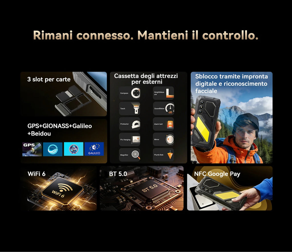 Blackview OSCAL PILOT 5 5G Rugged Phone AI Smartphone 6.67" 2.4K Display 120Hz Display UNISOC T8100 8GB 256GB15000Am Battery