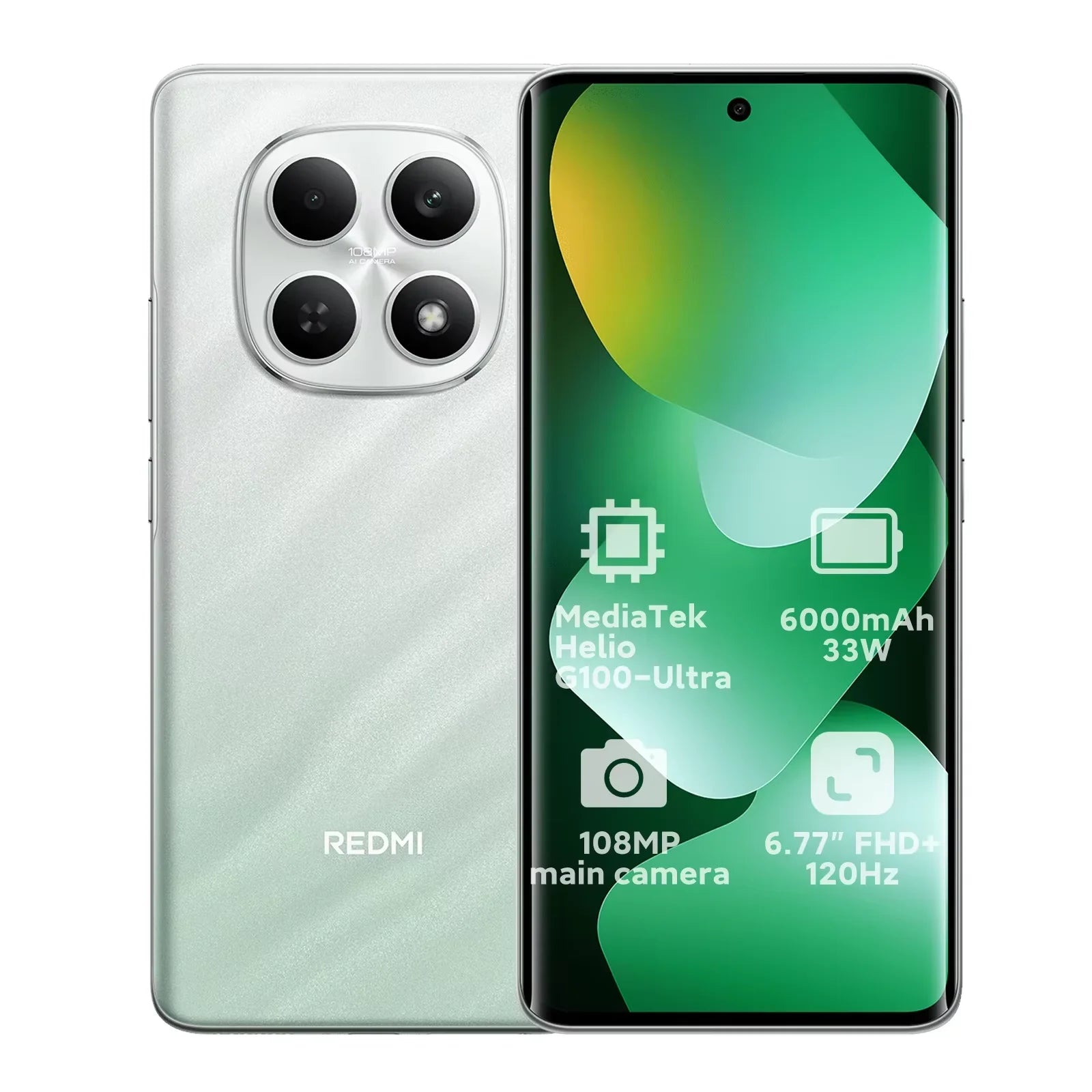 Global Version Redmi Note 15 4G Smartphone 6000mAh 33W Battery 108MP Dual Camera 6.77" AMOLED 120Hz Display Xiaomi Cellphone