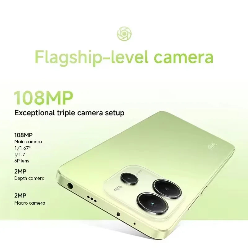 Global Version Redmi Note 14 4G Smartphone 108MP AI Camera 5500mAh Battery 33W MediaTek Helio G99-Ultra 120Hz Xiaomi Cellphone