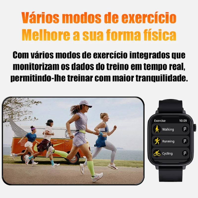 XIYUVEAR X12 Smartwatch 1,83 Touch Screen Calculator Sports Modes Messages Calls For Android IOS Men Women