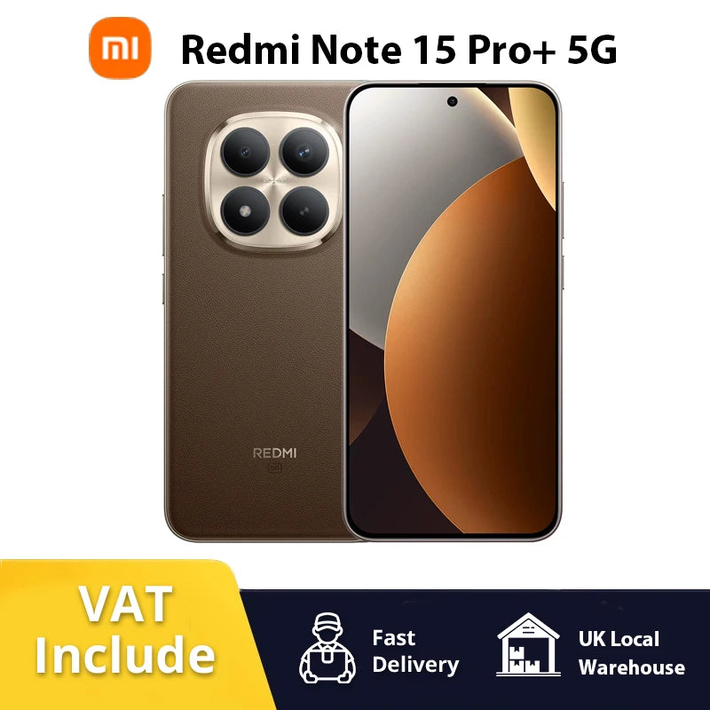 Xiaomi Redmi Note 15 Pro+ 5G 8+256GB Global Version Snapdragon® 7s Gen 4 6.83" 120Hz AMOLED Display 200MP Camera 6500mAh 100W