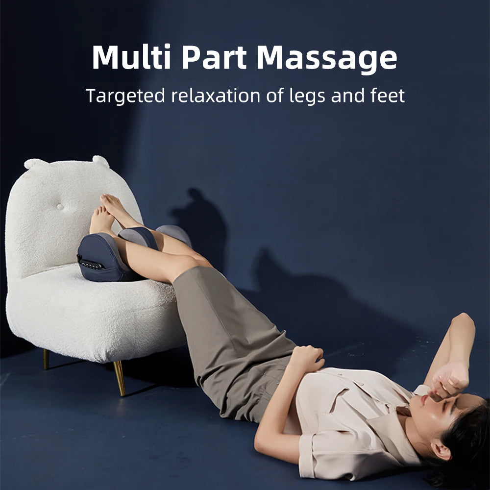 Shiatsu Foot Massager with Heat Hot Compress Muscles Vibrator Pain Relief Kneading Rolling for Feet Calf Leg Arm for Mom Dad Gift