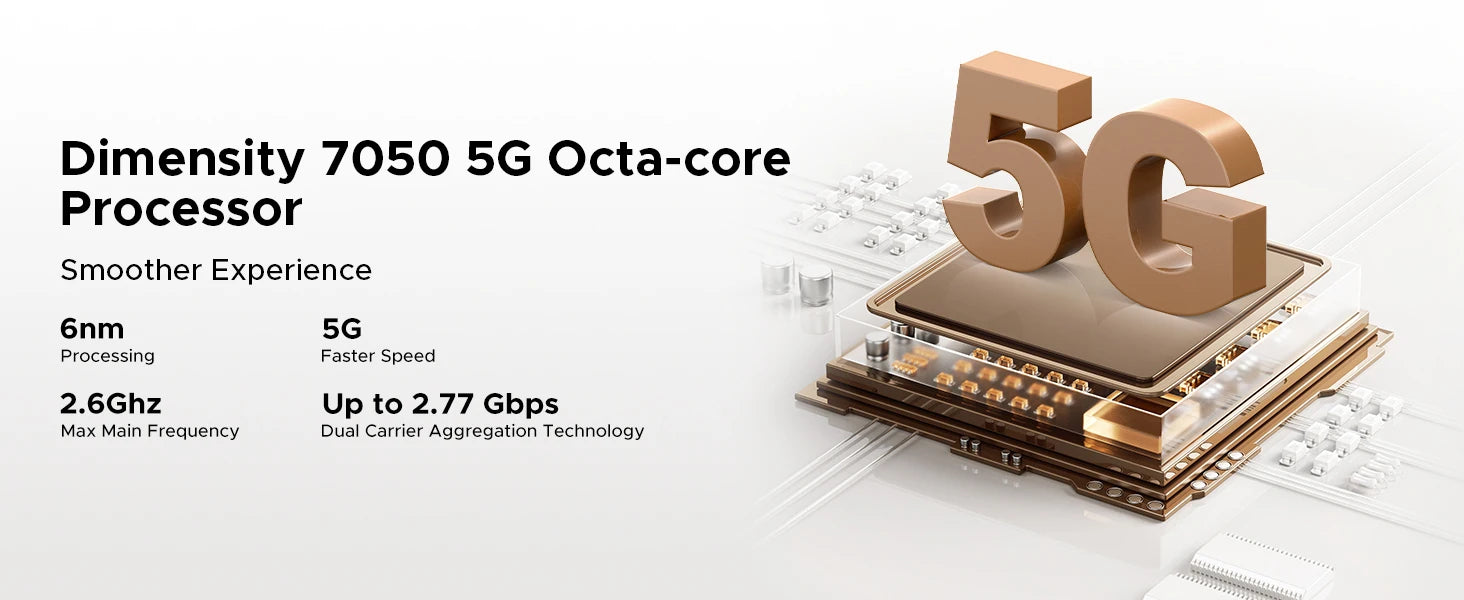 DOOGEE Blade20 Turbo 5G Rugged Phone 6.6" Gemini Al Dimensity 7050 10300mAh 8GB 256GB 50MP Camera Android 15 NFC Mobile Phone