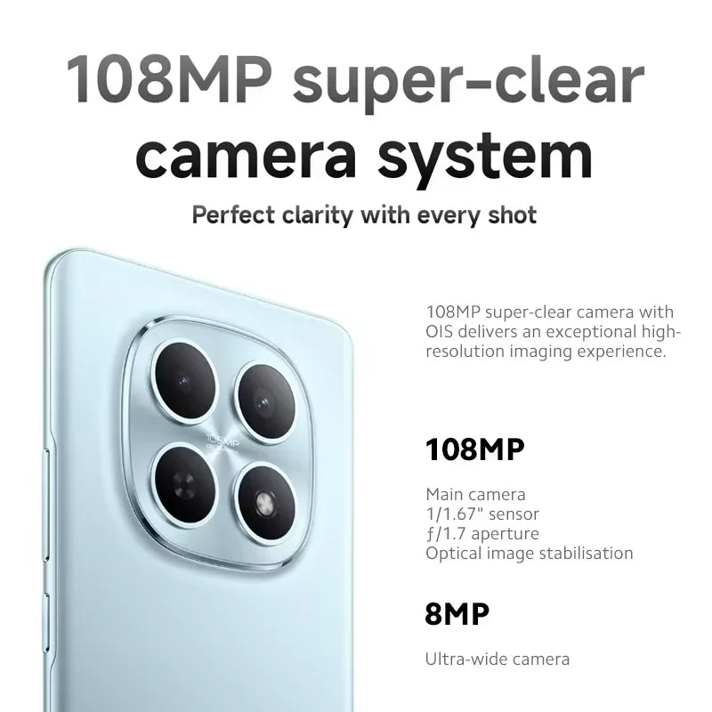 Global Version Redmi Note 15 5G Smartphone 5520mAh 45W Battery 108MP Main Camera 6.77" 120Hz AMOLED Display Xiaomi Cellphone