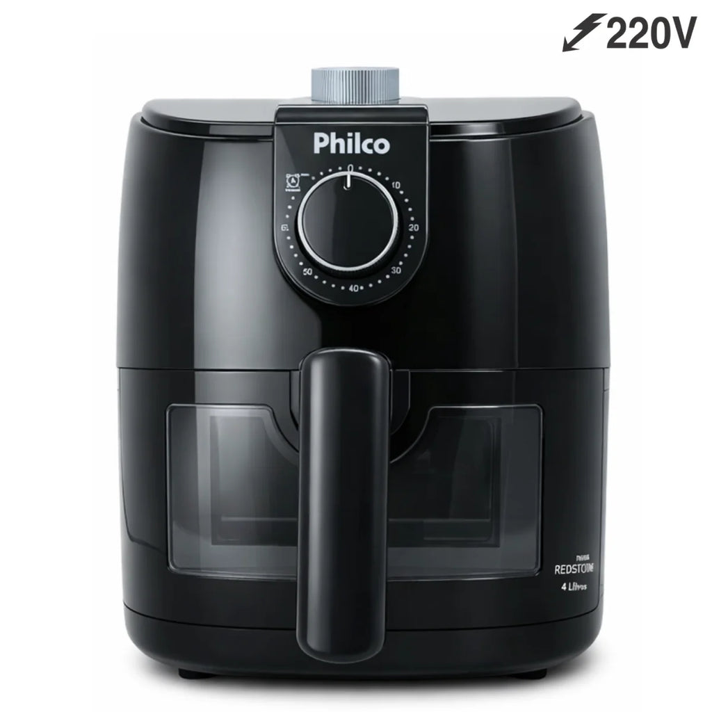 Air Fryer Philco 4L 1500W Oil Free Electric Fryer Non-stick Redstone 127V/220V Timer 60min