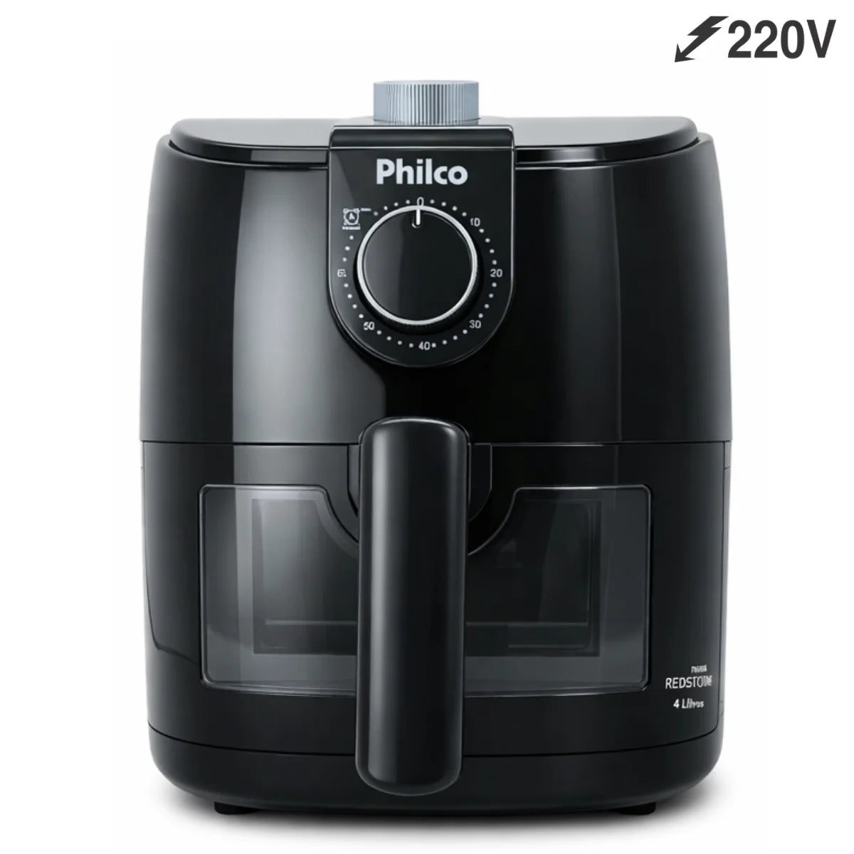 Air Fryer Philco 4L 1500W Oil Free Electric Fryer Non-stick Redstone 127V/220V Timer 60min