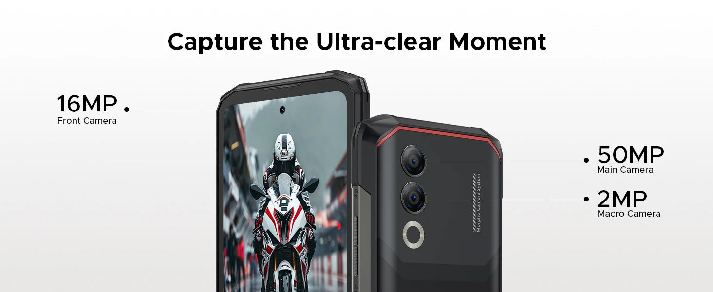 DOOGEE Blade20 Turbo 5G Rugged Phone 6.6" Gemini Al Dimensity 7050 10300mAh 8GB 256GB 50MP Camera Android 15 NFC Mobile Phone