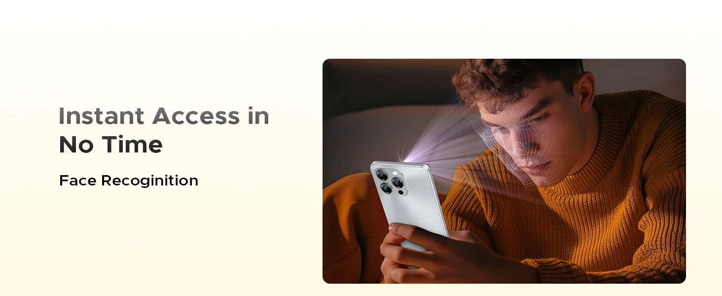 DOOGEE Note 58 Mobile Phones 6.75" HD+ Display Android 16 Smartphone 6250mAh 32GB(8GB RAM)+128GB+2TB Android Phones with Face ID