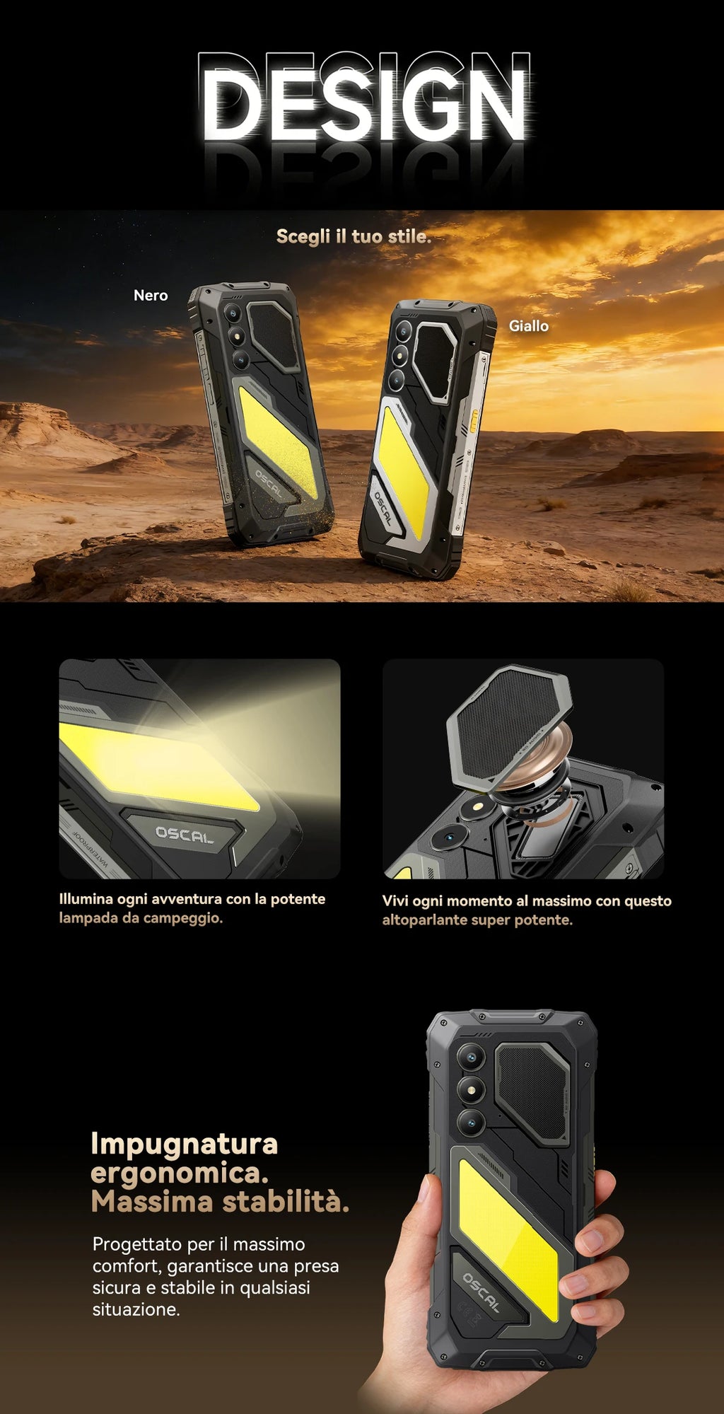 Blackview OSCAL PILOT 5 5G Rugged Phone AI Smartphone 6.67" 2.4K Display 120Hz Display UNISOC T8100 8GB 256GB15000Am Battery