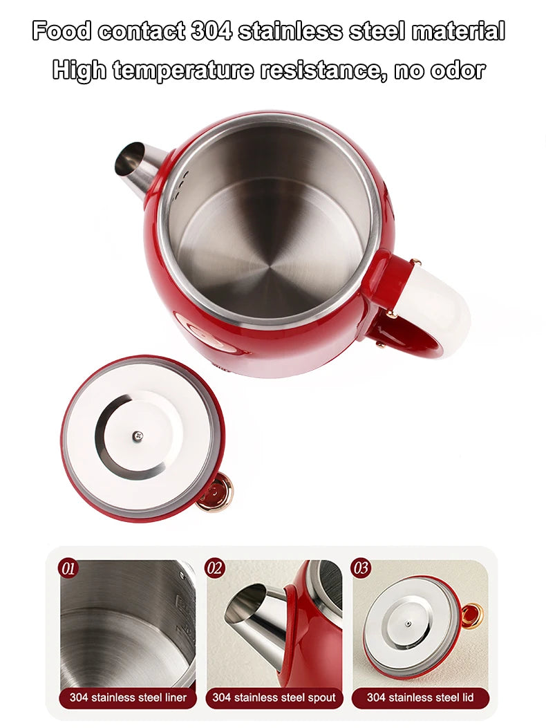 Thermostatic Electric Kettle Household 304 Stainless Steel Insulation Boiling Water Teapot Coffee Thermo Bottle Boiler Pot 1L