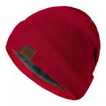 Unisex URGENTMAN Labal Winter Hats Solid Color Knitted Hats For Men And Women Beanie Cap Outdoor Add Fur Lining Warm Sports Hats