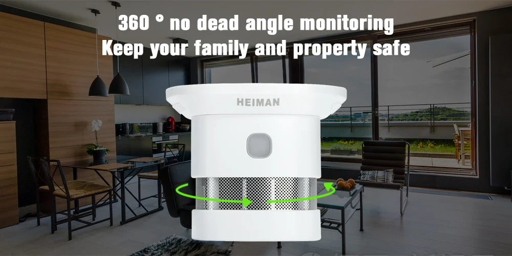 HEIMAN independent fire alarm smoke detector home high sensitivity safety protection system Wireless sensor mini Portable