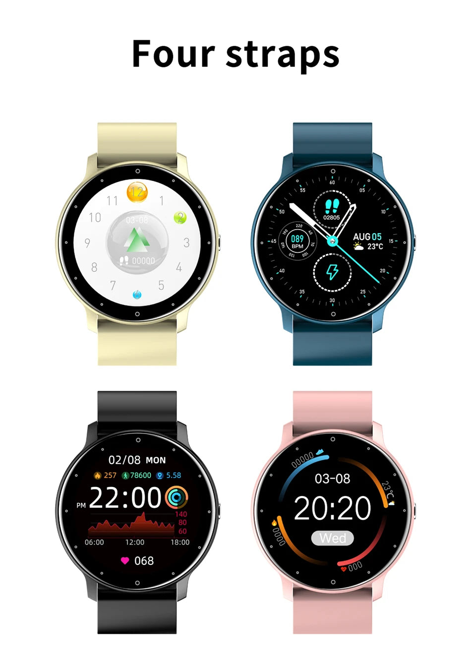 LIGE 2026 Smart watch Ladies Full touch Screen Sports Fitness watch IP67 waterproof Bluetooth For Android iOS Smart watch Female