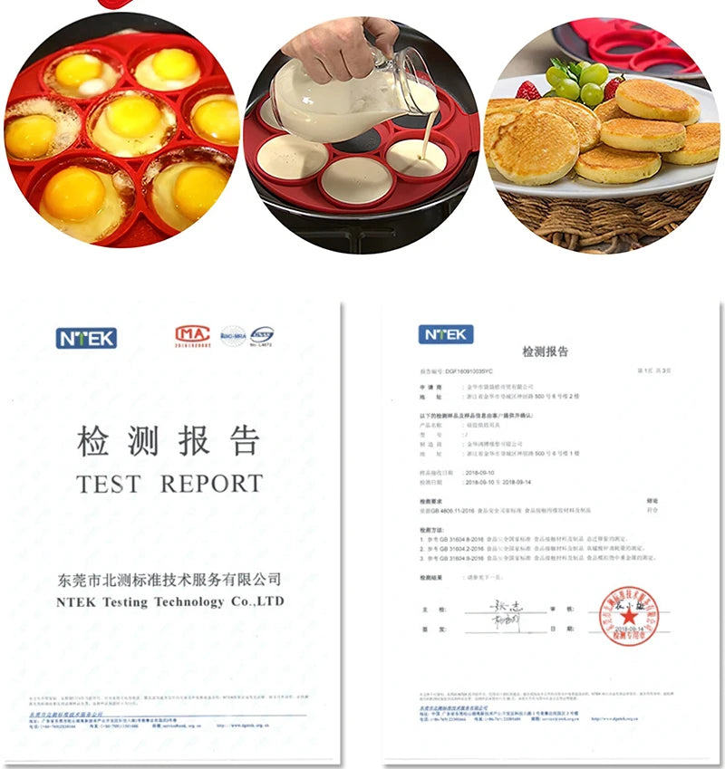 Egg Pancake Ring Nonstick Pancake Maker Mold Silicone Egg Cooker Fried Egg Shaper Omelet Moulds for Kitchen Baking Accessories