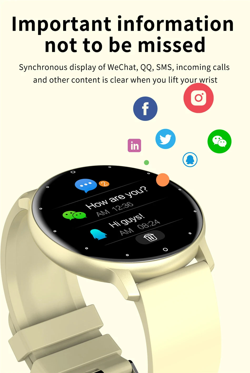 LIGE 2026 Smart watch Ladies Full touch Screen Sports Fitness watch IP67 waterproof Bluetooth For Android iOS Smart watch Female