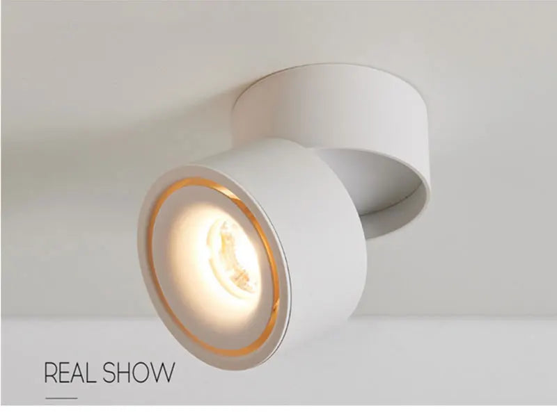 Foldable COB LED Surface Mounted Downlights Dimmable Ceiling Lamps 15W/18W/42W Nordic Spot Lights for Livingroom Foyer Bedroom