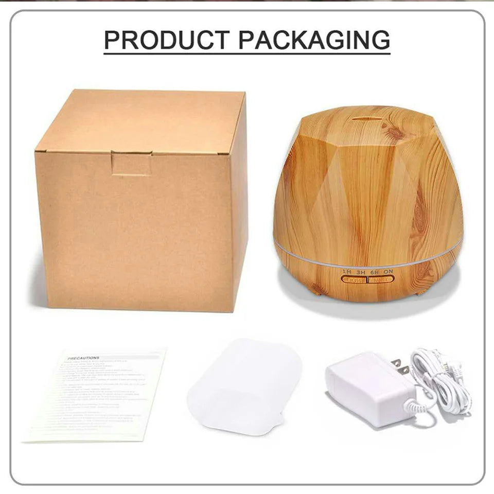 Remote Control Humidifier Essential Oil Diffuser With 7 Color LED Humidificador 300ml 500ml Ultrasonic Aroma Diffuser For Home