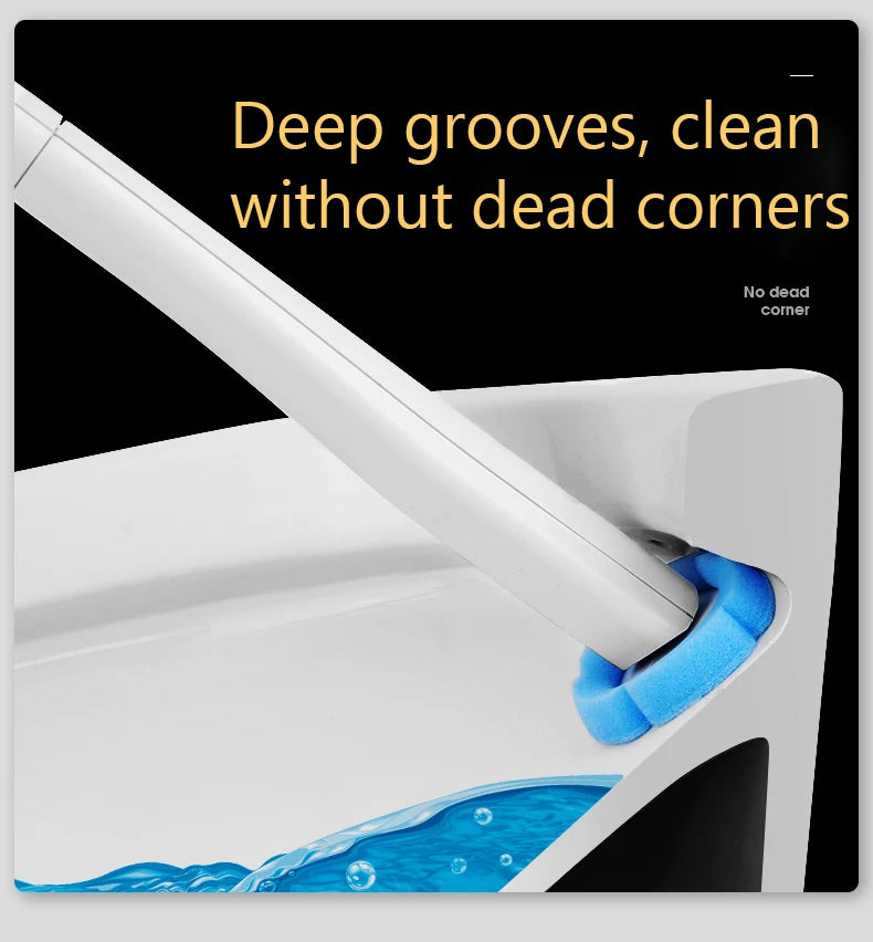 XiaoGui Disposable Toilet Brush Set Bathroom Accessories Brush No Closed-End Houseware Disposable Replacement
