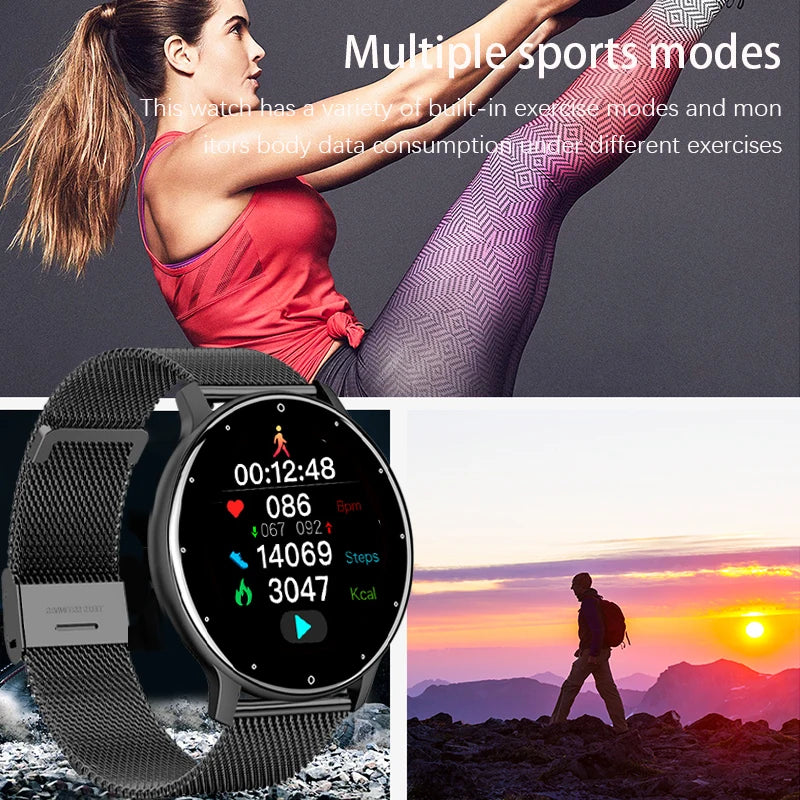LIGE 2026 Smart watch Ladies Full touch Screen Sports Fitness watch IP67 waterproof Bluetooth For Android iOS Smart watch Female