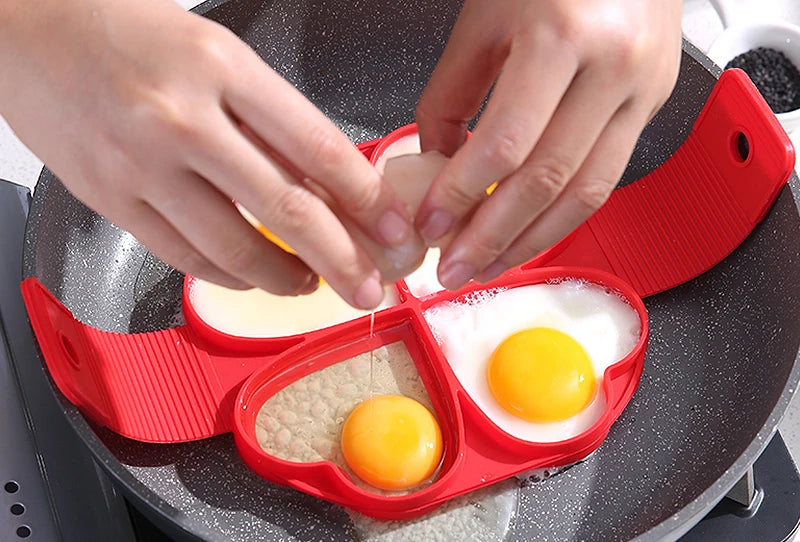 Egg Pancake Ring Nonstick Pancake Maker Mold Silicone Egg Cooker Fried Egg Shaper Omelet Moulds for Kitchen Baking Accessories