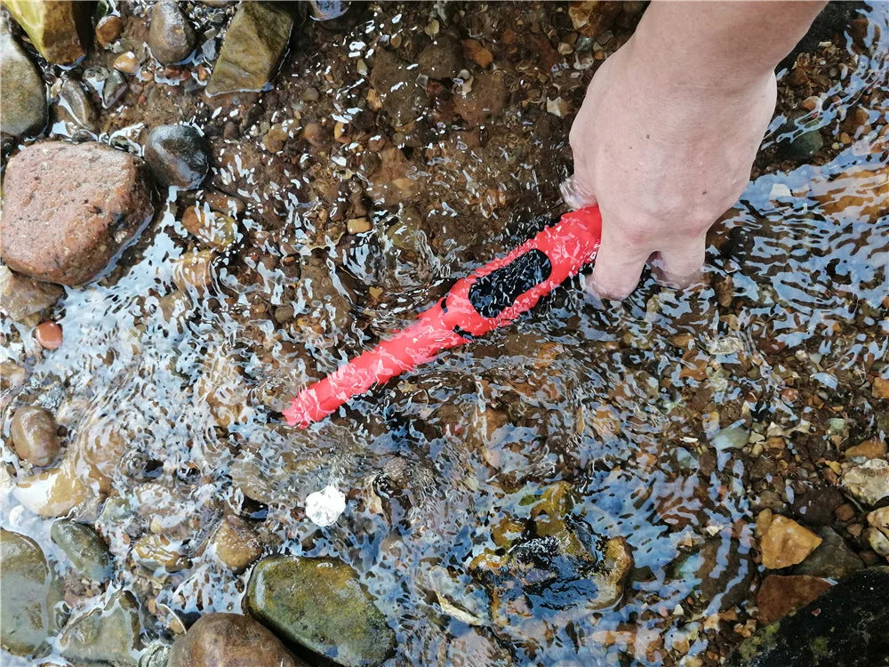 Fully Body Waterproof Handheld Metal Detector Underwater Pin Pointer Three Mode With Portable LED Light Black Orange Red RZX-520