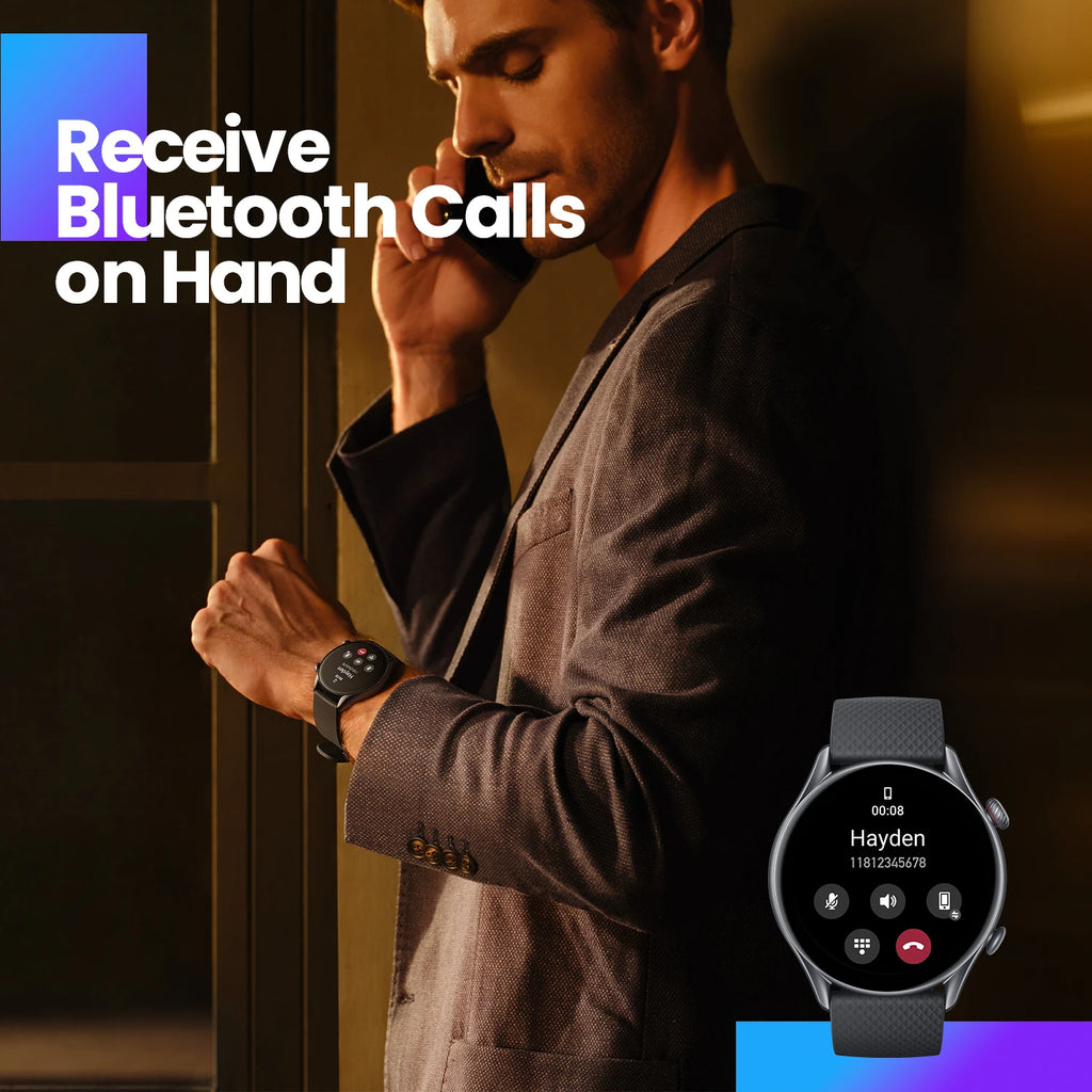 Amazfit GTR 3 Pro GTR3 Pro GTR-3 Pro 46mm Smartwatch AMOLED Display Zepp OS App 12-day Battery Life Watch  150+Sports Modes